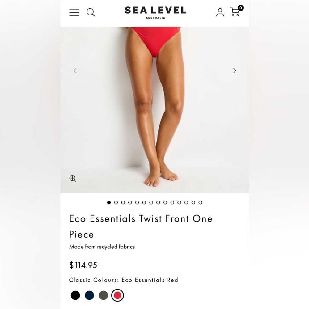 NWT Sea Level One Piece Twist Swimsuit (US 8)- Over 50% off! - Picture 7 of 7